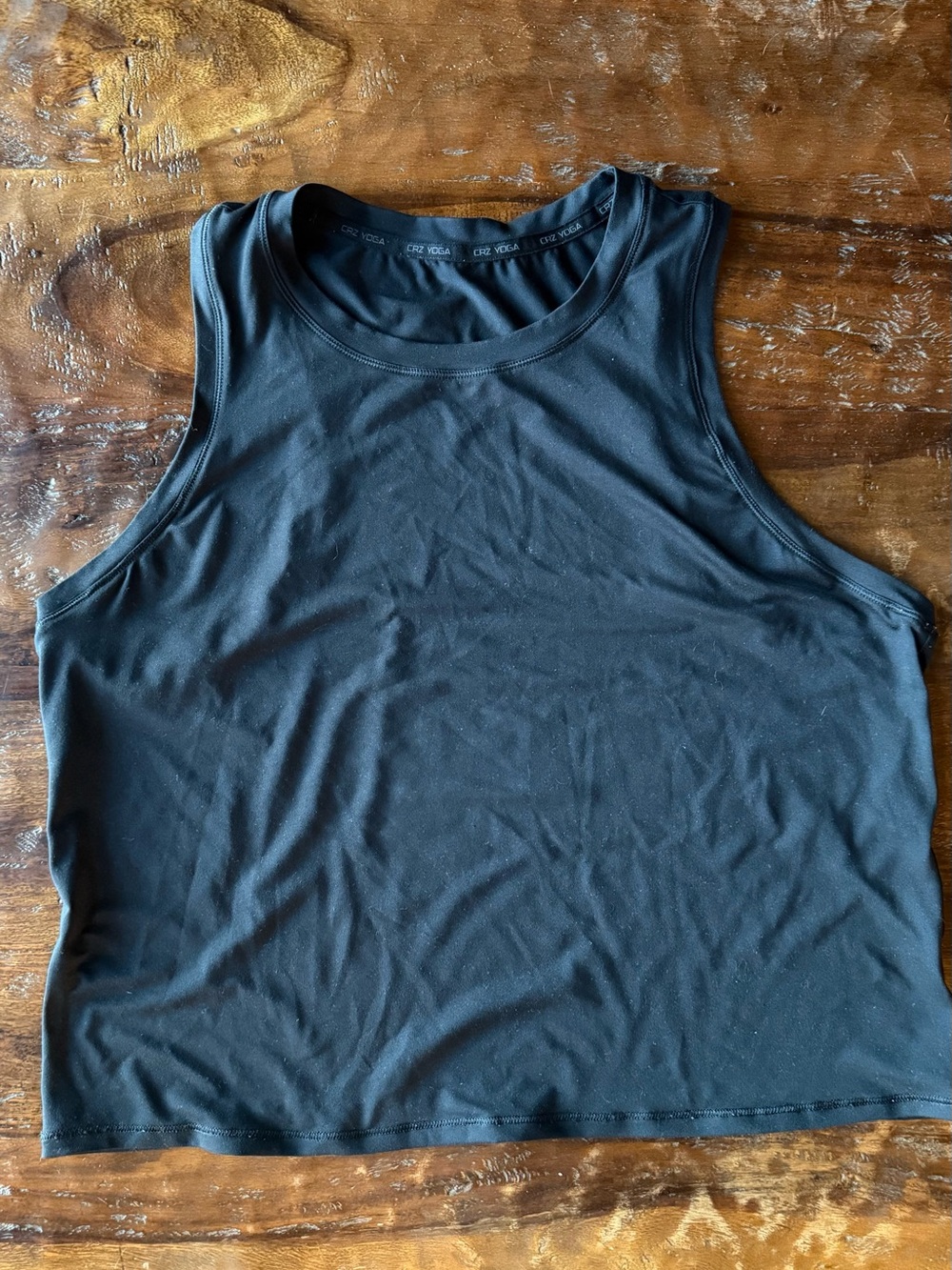 CRZ Yoga Black Women's Sleeveless Crop Tank Top